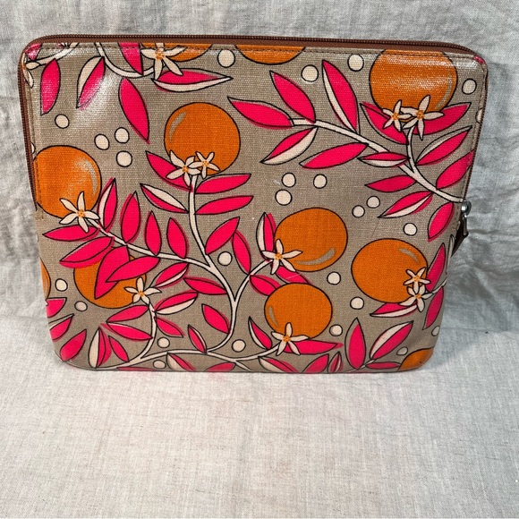 Fossil Key-per coated cotton large envelope clutch - Picture 2 of 5